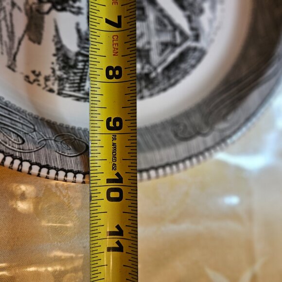 Vintage Jeanette Transferware Black and White Vegetable Dish - Picture 6 of 6